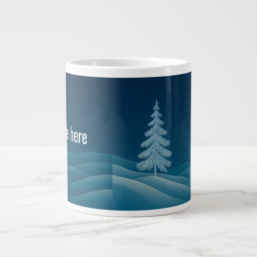 Winter Magic Mok – gepersonaliseerd Snowy Tree ont (Voorkant)