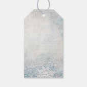 Winter Magic Owl Gift Label Cadeaulabel (Achterkant)