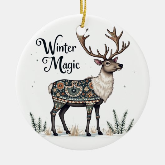 Winter Magic Reindeer Ornament (Voorkant)