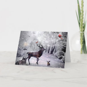 Winter Magie Feestdagen Kaart