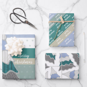 Winter Magische Sweater Tree Illustratie Inpakpapier Vel