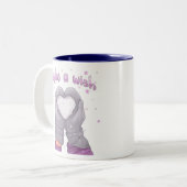 Winter Make A Wish Meisjesachtig Tweekleurige Koffiemok (Voorkant links)