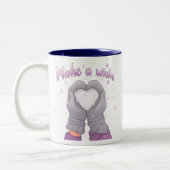 Winter Make A Wish Meisjesachtig Tweekleurige Koffiemok (Links)