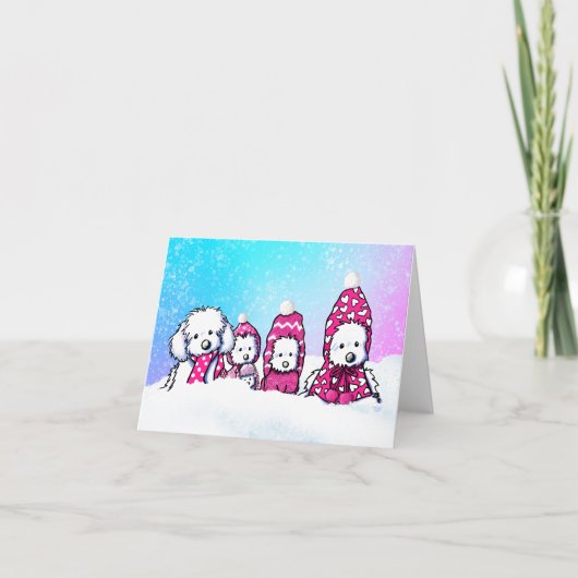 Winter Maltese Blanke Kaart (Voorkant)