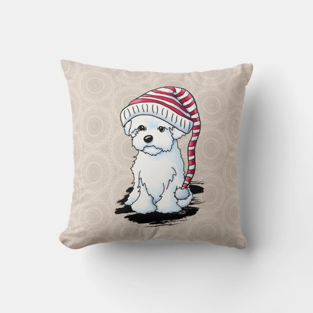 Winter Maltipoo Kussen (Voorkant)