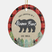 Winter Mama Beer Rustic kerstversiering Keramisch Ornament (Links)