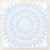 Winter Mandala Glazen Onderzetter (Achterkant)