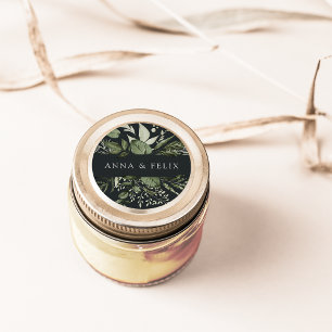 Winter Meadow Aangepaste botanische bruiloft Ronde Sticker