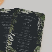 Winter Meadow | Green Botanical Wedding Programme Handwaaier