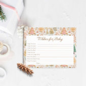 Winter Meisje Baby shower Wensen voor Baby Kaart