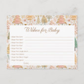 Winter Meisje Baby shower Wensen voor Baby Kaart (Voorkant)