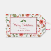Winter Merry kerst Cadeaulabel (Voorkant (Horizontaal))