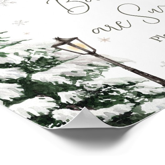 Winter Merry Little Baby Kleding Baby's zijn zoet Poster (Hoek)