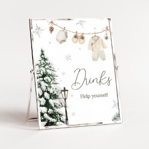 Winter Merry Little Baby Kleding Drinken Poster