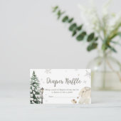 Winter Merry Little Baby Kleding Luier Raffle Informatiekaartje (Staand voorkant)