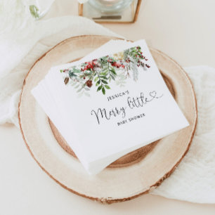 Winter Merry Little baby shower servetten
