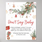 Winter Merry Little Christmas Zeg geen Baby Poster (Voorkant)