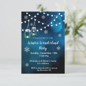 Winter merveilleuse fête invitation nuit bleu lune (Debout devant)