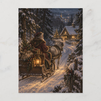 Winter Messenger Christmas Postcard Briefkaart