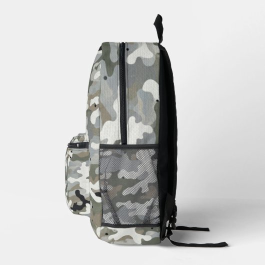 Winter Military Camouflage Pattern Bedrukte Rugzak (Rechts)