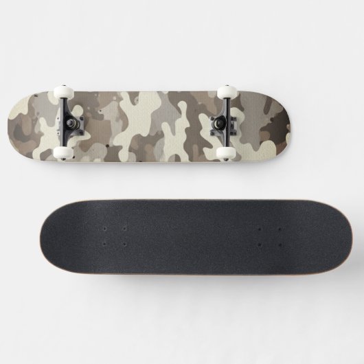 Winter Military Camouflage Pattern Skateboard (Horizontaal)
