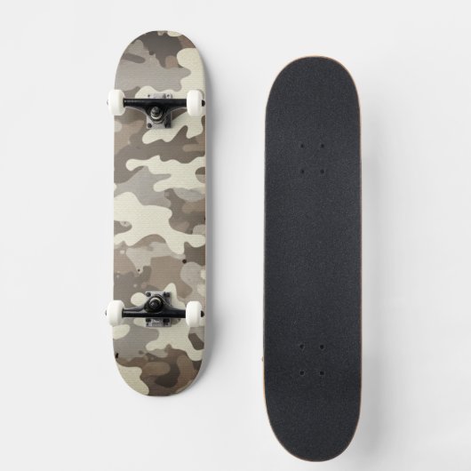 Winter Military Camouflage Pattern Skateboard (Voorkant)
