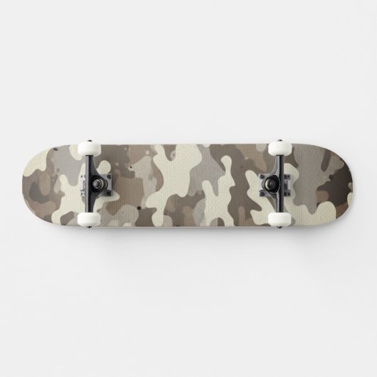 Winter Military Camouflage Pattern Skateboard (Horizontaal)