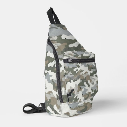 Winter Military Camouflage Pattern Sling Bag (Linkerhoek)