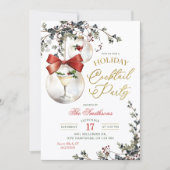 Winter Minimalistische Bal Kerstfeest Kaart (Voorkant)