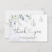 Winter minimalistische kerst bedankt kaart (Voorkant)