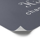 Winter Minimalistische Trouwbarmenu   Poster (Hoek)