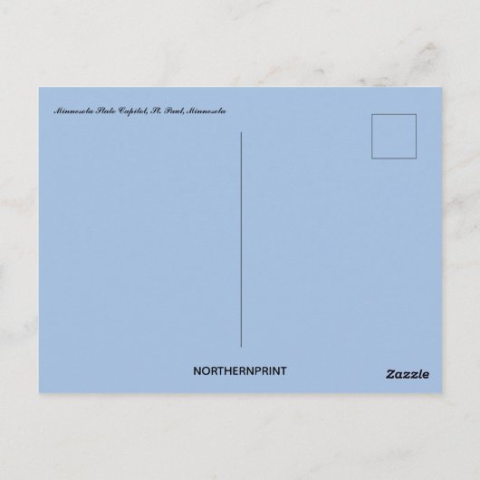 Winter Minnesota State Capitol St Paul Minnesota Briefkaart (Achterkant)