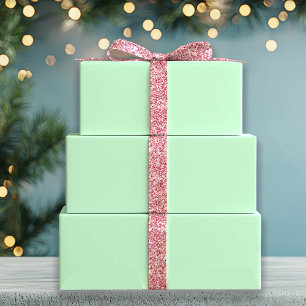 Winter Mint Solid Color Inpakpapier Vel