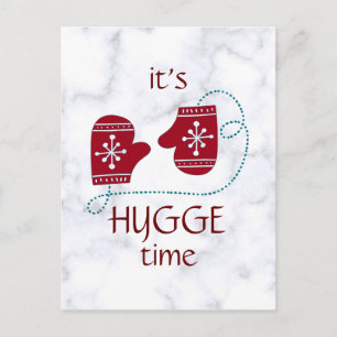 winter Mittens Hygge Time Modern Cozy Briefkaart