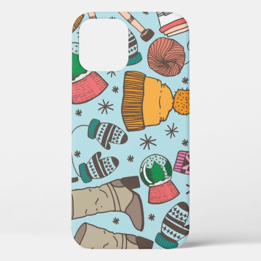 Winter Mode Doodle schetspatroon Case-Mate iPhone Case (Achterkant)