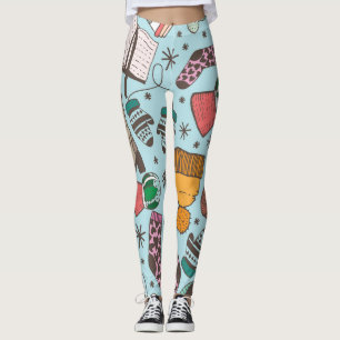 Winter Mode Doodle schetspatroon Leggings