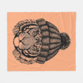 Winter Mode Ready Tiger Fleece Deken (Voorkant (Horizontaal))