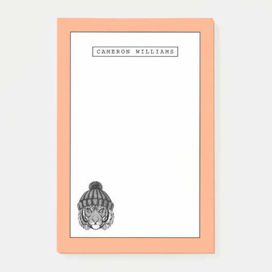 Winter Mode Ready Tiger | Jouw namen toevoegen Post-it® Notes (Voorkant)