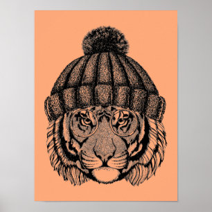 Winter Mode Ready Tiger Poster