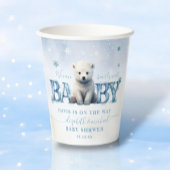 Winter Modern Bearly Wait Baby shower Papieren Bekers