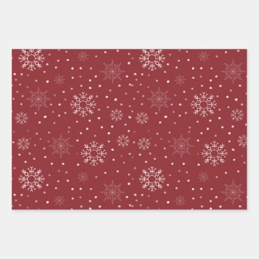 Winter Modern Fun Panda Rood Roze Kerst Inpakpapier Vel (Voorkant 2)