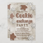 Winter moderne cookie uitwisseling partij kaart (Voorkant / Achterkant)