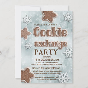 Winter moderne cookie uitwisseling partij kaart