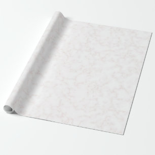 Winter Moderne Elegante Witte en Bleke Blush Marme Cadeaupapier