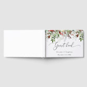 Winter moderne evergreen kerst bruiloft gastenboek (Volledig)