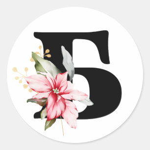 winter MONOGRAM Bulgaars Cyrillisch alfabet Klas Ronde Sticker