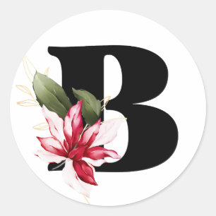 winter MONOGRAM Bulgaars Cyrillisch alfabet Klas Ronde Sticker