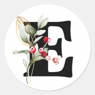 winter MONOGRAM Bulgaars Cyrillisch alfabet Klas Ronde Sticker