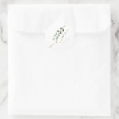 winter monogram kerst ronde sticker (Tas)