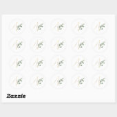 winter monogram kerstletter N Ronde Sticker (Vel)